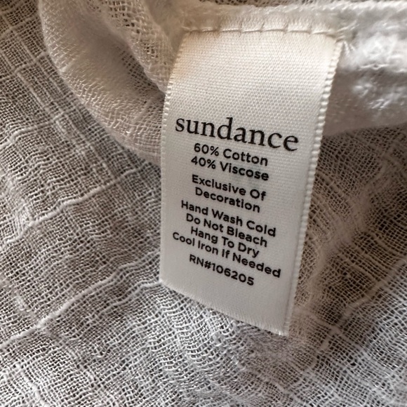 Sundance Linen Blend Ruffle Neck Blouse in size XS - Picture 7 of 9